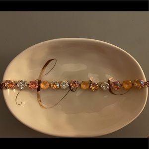 Peach Sworvski Crystal Bracelet